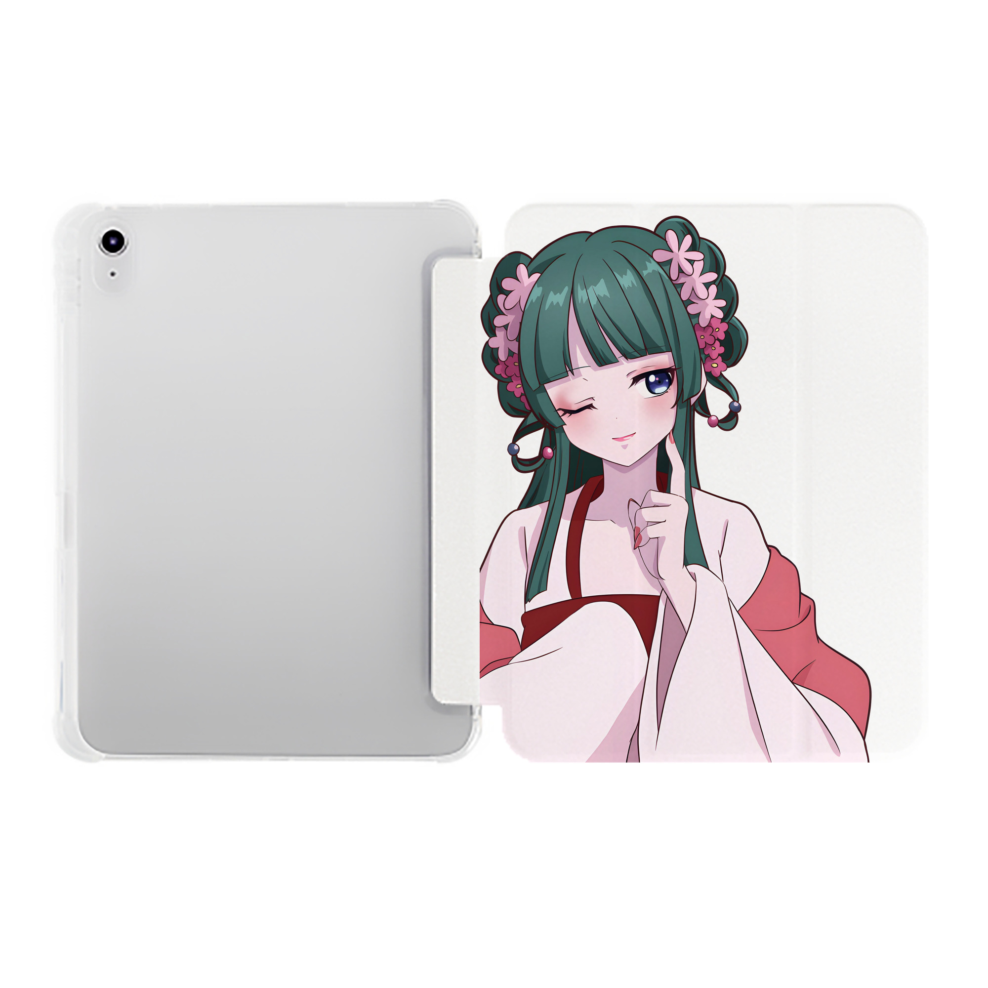 （画像用） 薬屋のひとりごと The Apothecary Diaries IPad ケース ペン収納付き 三つ折りスタンド PUレザー×シリコン 対応機種9.5/10.5/10.9インチ